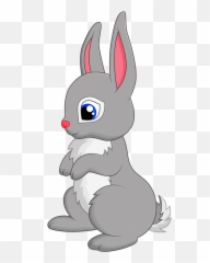 Rabbit Cat Graphic Transparent Friends - Cartoon Clipart png