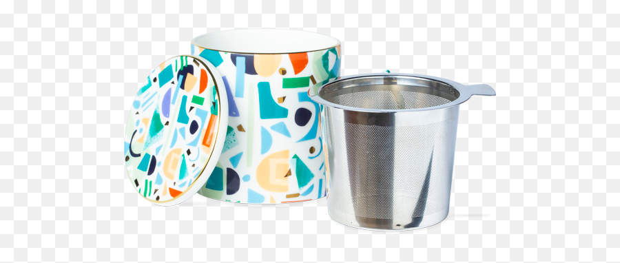 Confetti Mug With Infuser Mint - Stock Pot Png,Silver Confetti Png