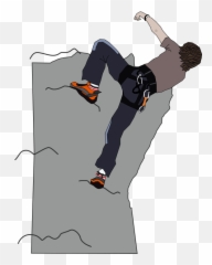 Rock Clipart Png - Rock Climbing Muscular Climber Clipart Png