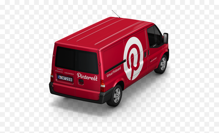 Pinterest Van Back Icon Container 4 Cargo Vans Iconset - Red Delivery Van Png,Pinterest Icon Png