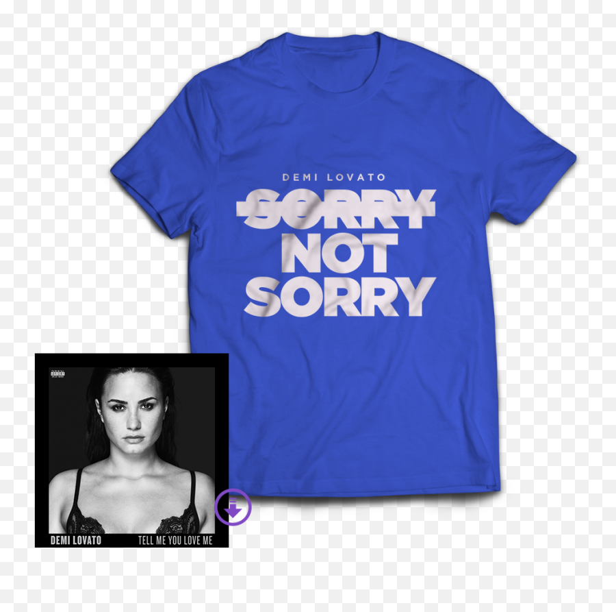 Blue Sns Tee Digital Album - Demi Lovato T Shirts Png,Demi Lovato Png