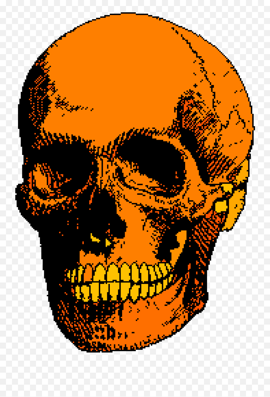 Orange Skull Tumblr Overlay Discovered By Amé - Skull Png,Skull Transparent