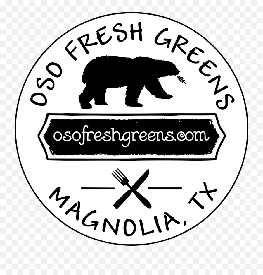 Oso Fresh Greens - Magnolia Tx Urban Farm Grizzly Bear Png,Oso Png