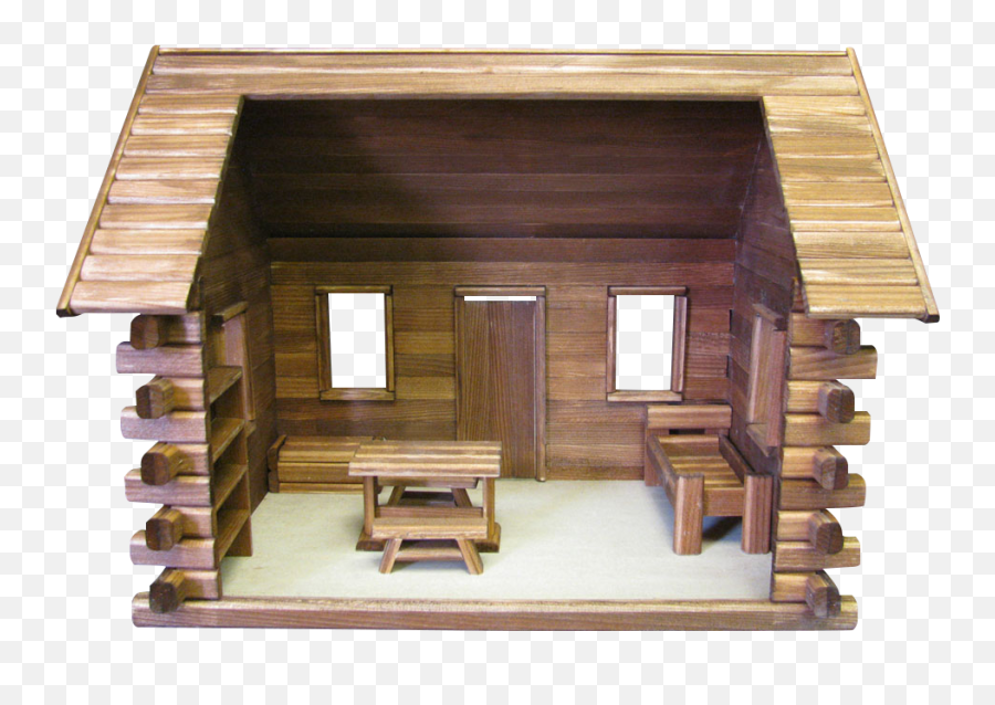 Dollhouse Kit By Real Good Toys - Dollhouse Log Cabin Png,Cabin Png