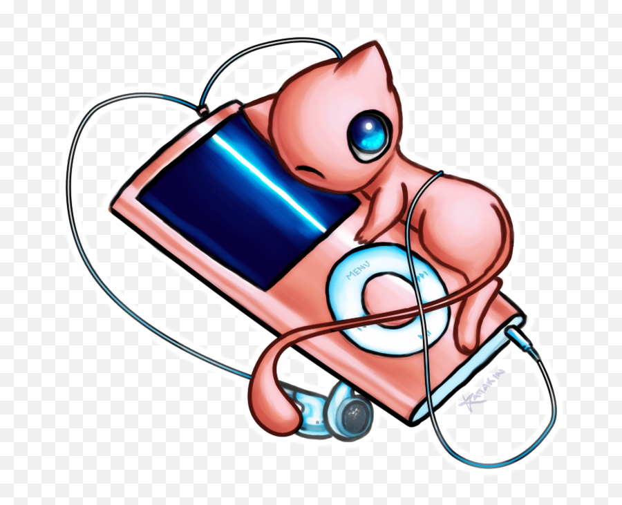 Download Hd Mew The Pokemon Images With An Ipod - Cute Kawaii Mew Pokemon Png,Mew Png