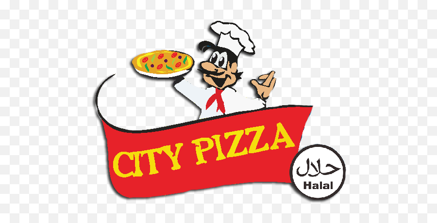 City Pizza Logo Copy U2013 Halal Bites Nz - Halal Food Png,Cartoon Pizza Logo