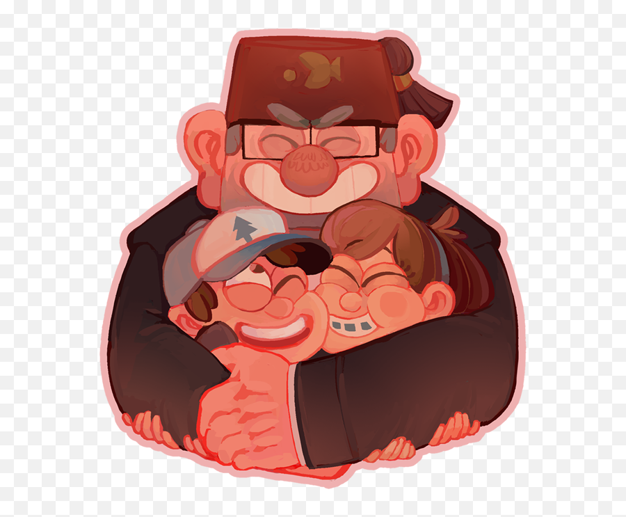 Dipper And Mabel Snuggling Their Grunkles These Will Be - Cartoon Png,Grunkle Stan Png