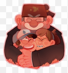 Dipper And Mabel Snuggling Their Grunkles These Will Be - Cartoon Png,Grunkle Stan Png