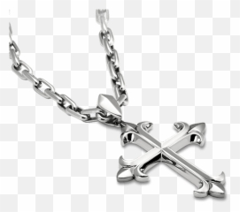 Platinum Cross Pendant 3ps152 - Chain png