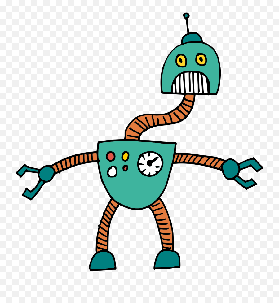 Robot Vector Svg Png Transparent - Cartoon Robot Png Free,Robot Transparent Background