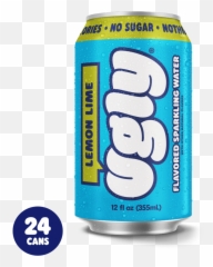 Lemon Lime 12oz Ugly Sparkling Water 3x8pk - Ugly Water Peach Png,Lime Transparent