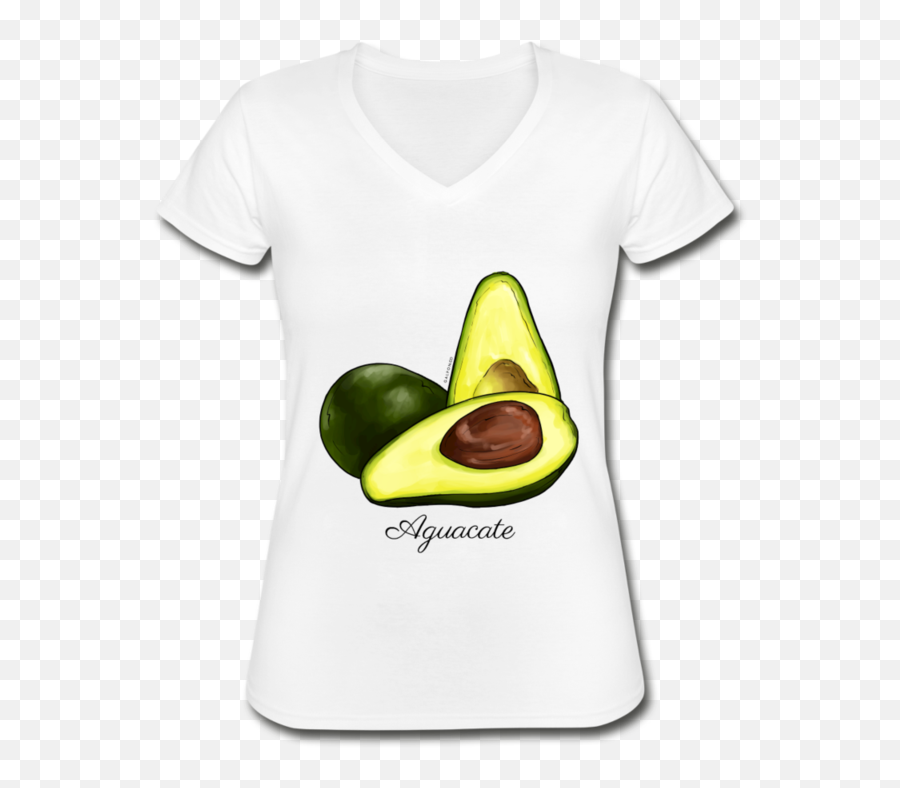 Aguacate Womenu0027s V - Neck Tshirt White Hass Avocado Png,Aguacate Png