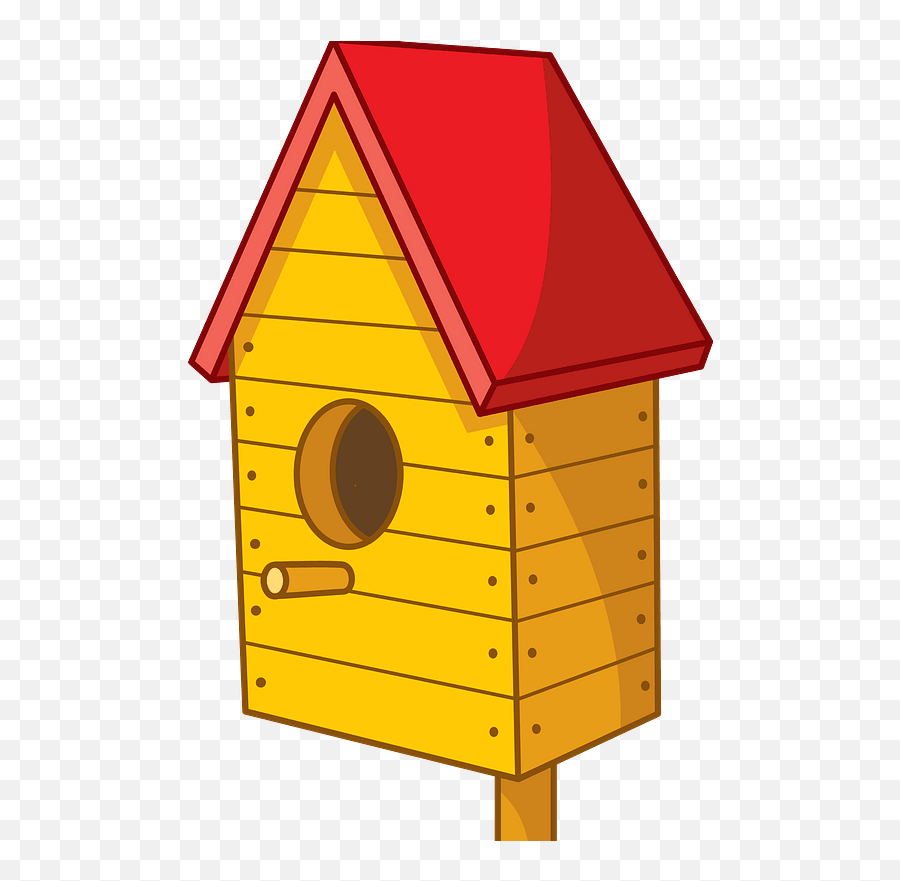 Birdhouse With Red Roof Clipart Free Download Transparent - Casita Para Pajaros Dibujo Png,Roof Png