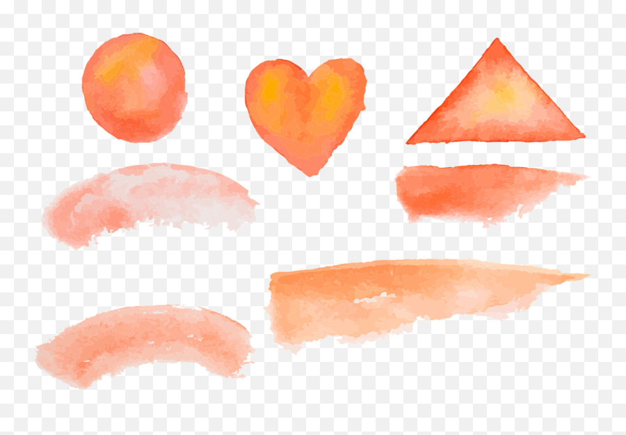 Watercolour Orange Peach - Free Vector Graphic On Pixabay Watercolor Swoosh Png,Peach Transparent Background