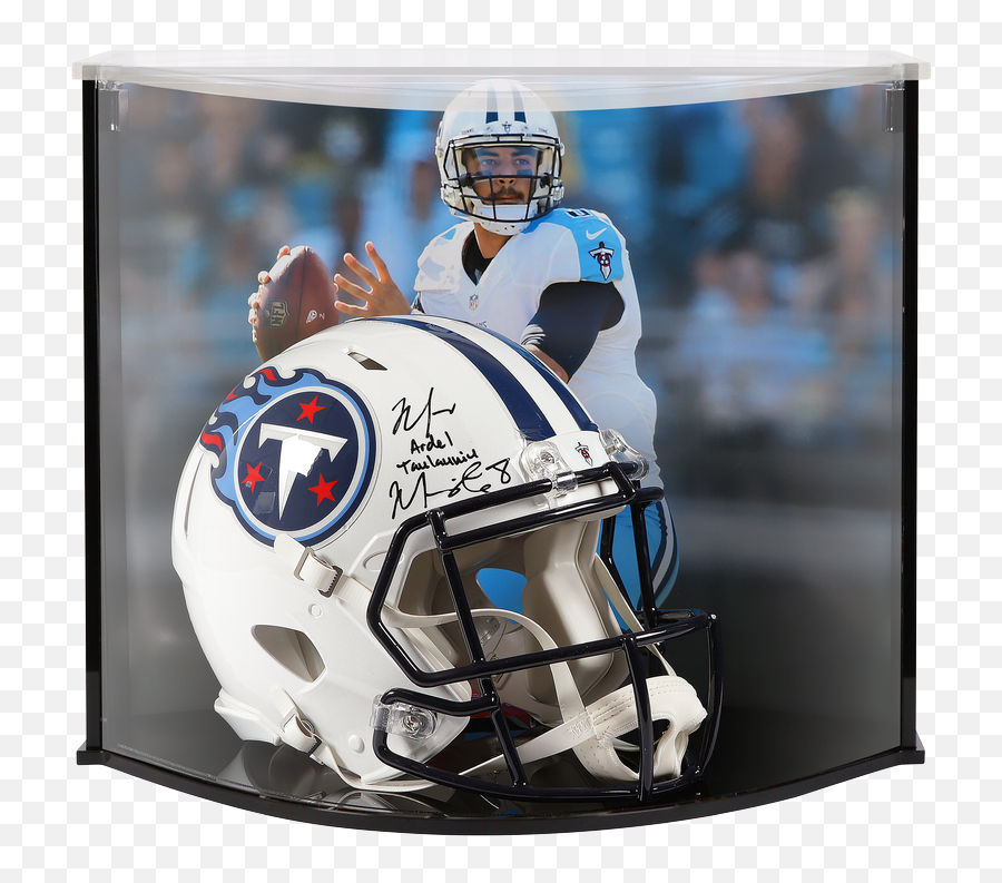 Marcus Mariota Signed Full Name Tennessee Titans Authentic Proline Speed Helmet Curve Display Limited Edition Of 8 Steiner Png