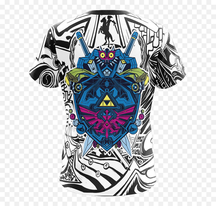 Legend Of Zelda Hylian Shield Unisex 3d T - Shirt Short Sleeve Png,Hylian Shield Png