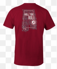 Ncaa Alabama Crimson Tide State Outline - Short Sleeve Png,Roll Tide Png