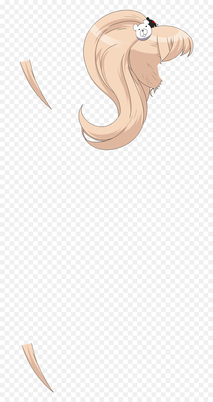 Junko Enoshima Static Hair Ponytail Undertow - Vertical Png,Junko Enoshima Transparent