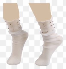 Yarn Beaded Fishnet Crew Socks - Sock Png,Fishnet Pattern Png