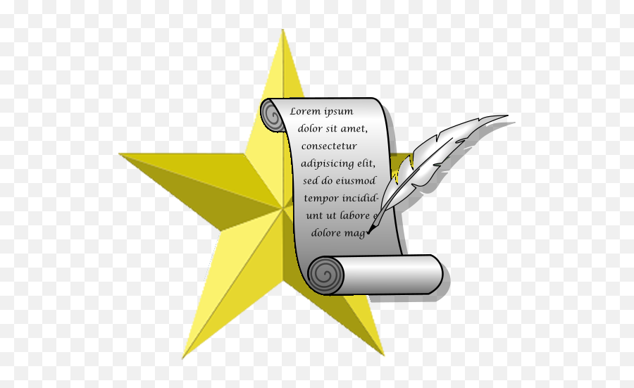 Golden Writing Star - History Png,Golden Stars Png