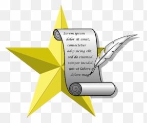 Golden Writing Star - History png