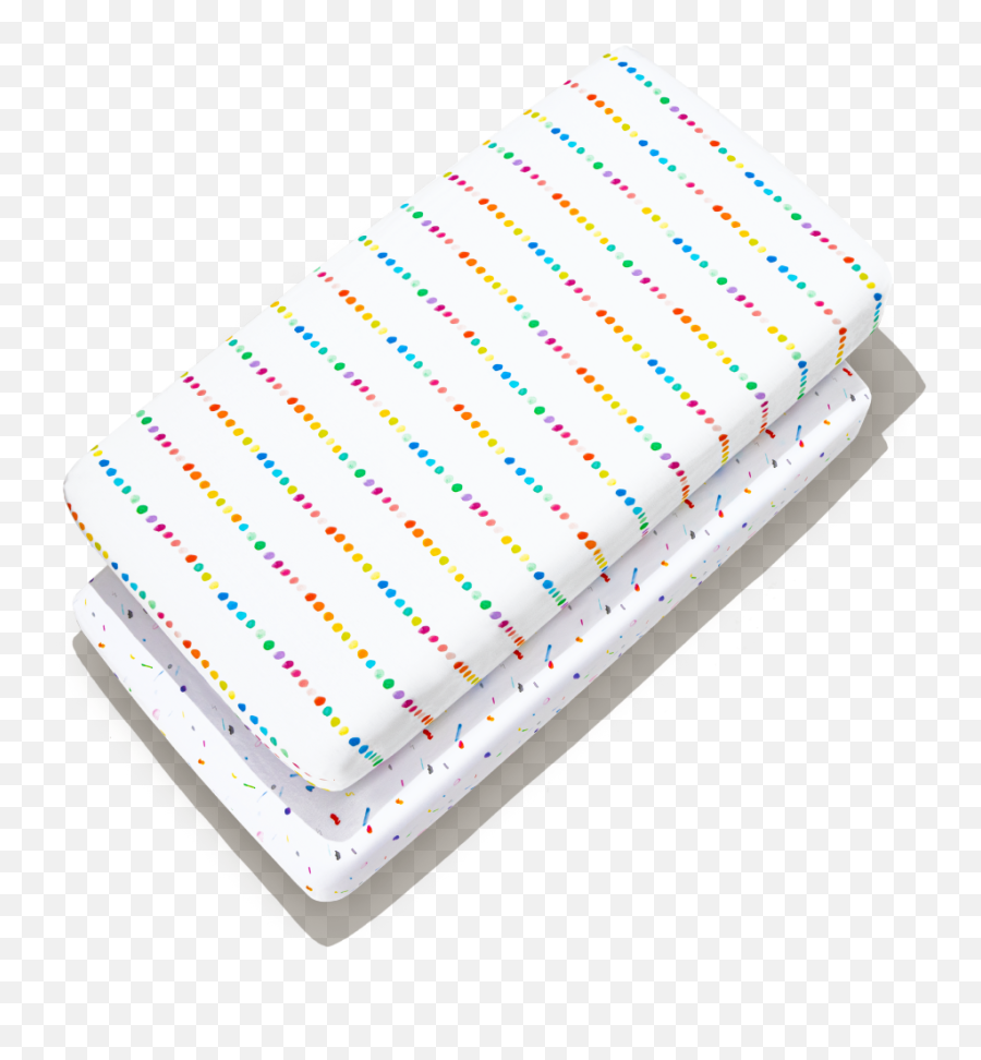 Organic Crib Sheets - Rainbow Row Set Of Two Dot Png,Crib Icon