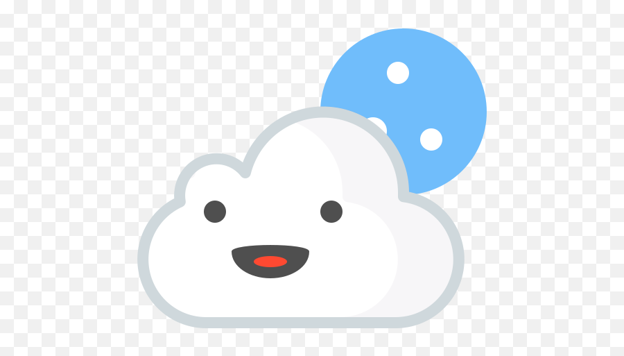 Cloud Moon Smiley Smile Emoji Emoticon Weather Free - Cartoon Png,Smile Emoji Transparent