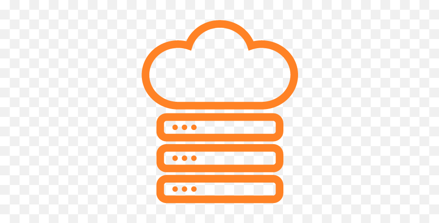 Private Cloud In Our Server Room - Cloud Icon Server Orange Png,Private Cloud Icon