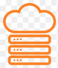 Private Cloud In Our Server Room - Cloud Icon Server Orange Png,Private Cloud Icon