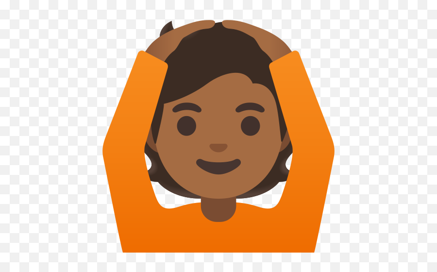 Person Gesturing Ok Medium - Dark Skin Tone Emoji Emoji Persona Con Ropa Naranja Png,Android Person Icon