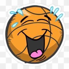 Laughing Emoji Basketball Sticker - Clip Art png