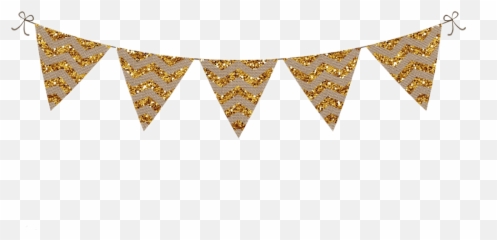 Bunting Banner Pennant Flag Garland Gold Burlap Chevron - Pennant Flag Garland png