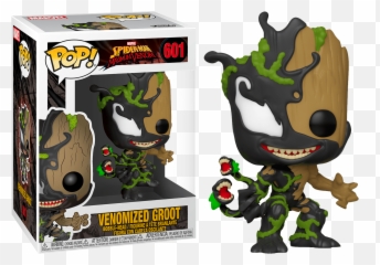 Spider - Man Maximized Venom Venomized Groot Pop Vinyl Figure 601 Cryogenik Funko Pop Groot Venomized Png,Groot Png