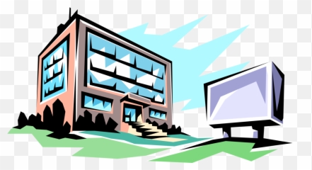 Download Vector Illustration Of Small Office Building - Building Office Vector Png,Office Building Png