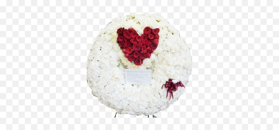 D55 Designer White Funeral Sympathy Wreath - Heart Png,White Wreath Png