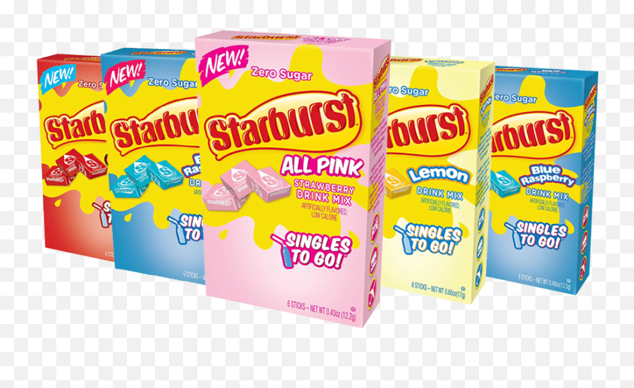 Starburst 0 Sugar Drink Mix Sachet Pack - Starburst Png,Starburst Candy Png