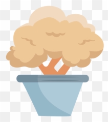 Potted Plant Bush Shrub Icon Flat - Transparent PNG u0026 SVG Illustration