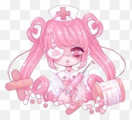 Download Syringe Pills Nurse Medical Eyepatch - Yami Kawaii Stickers Png,Eyepatch Png
