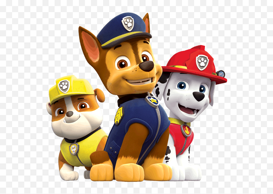 Paw Patrol Chase Rubble And Marshall - Chase Marshall Paw Patrol Png,Marshall Paw Patrol Png