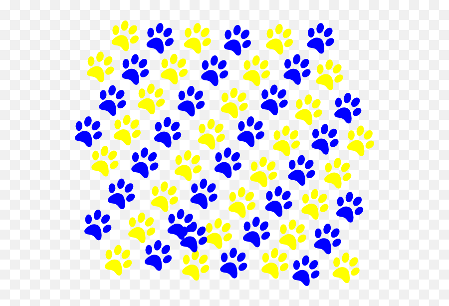 Yellow Paw Print - Blue And Gold Paw Print Png,Blue Paw Logos