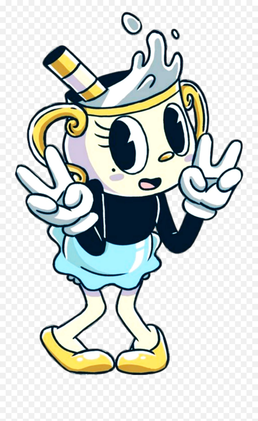 Credit To Cuphead Sticker - Fictional Character Png,Scp Containment Breach Logo