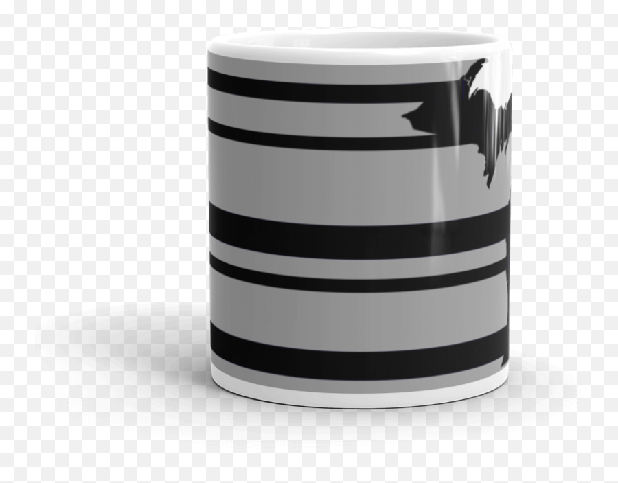 Michigan With Black Stripes Mug - Cylinder Png,Black Stripes Png