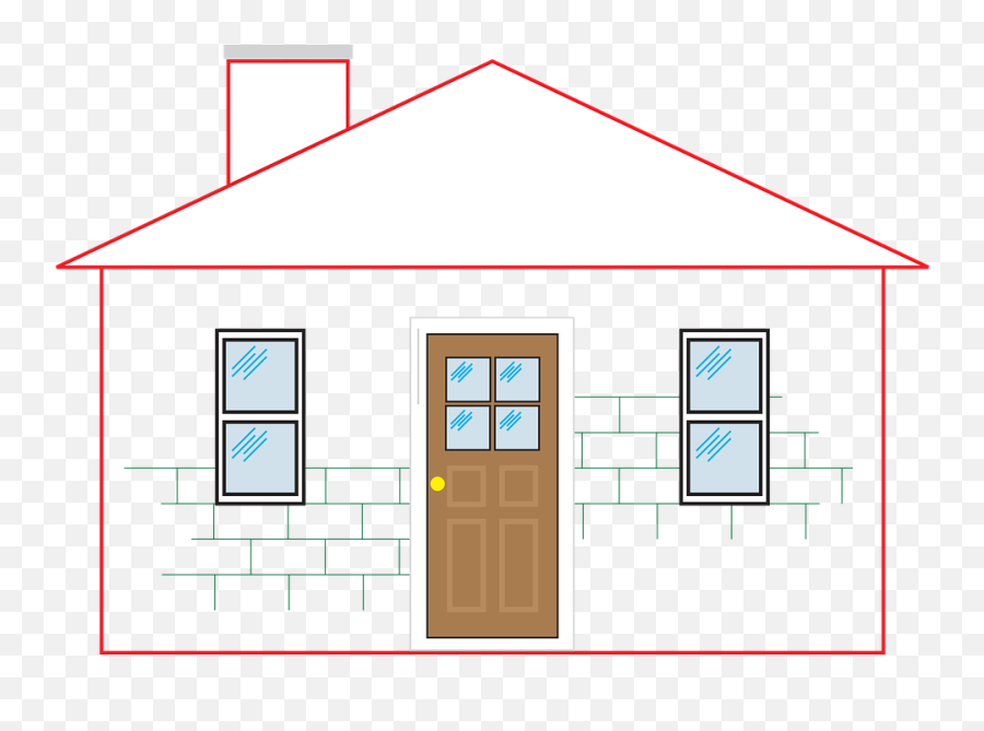 Chimney Door House - Free Vector Graphic On Pixabay Vertical Png,House Roof Png