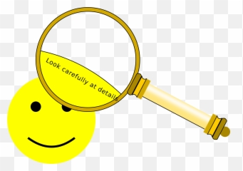 Big Image - Smiley With Magnifying Glass Full Size PNG Looking Carefully