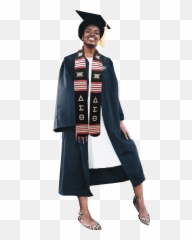 Delta Sigma Theta Black Kente Stole - For Graduation Png,Delta Sigma Theta Png