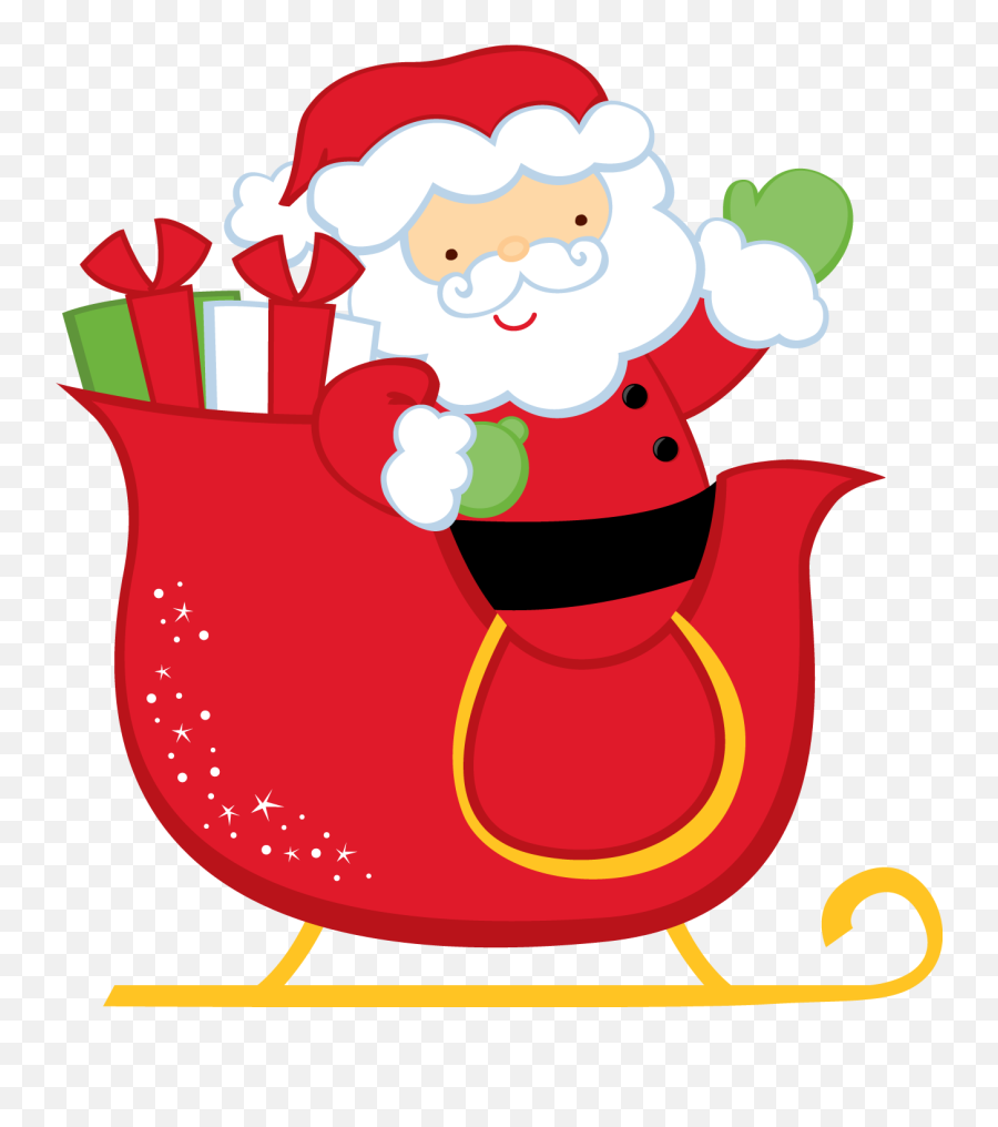 Santa Clipart Sleigh - Santa In Sleigh Clipart Png,Santa Sleigh Transparent
