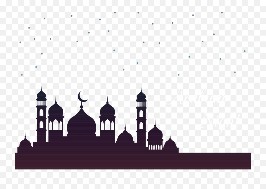 Download Sky Mosque Ramadan Moon Islamic Architecture Al - The Red Fort Png,Moon Silhouette Png