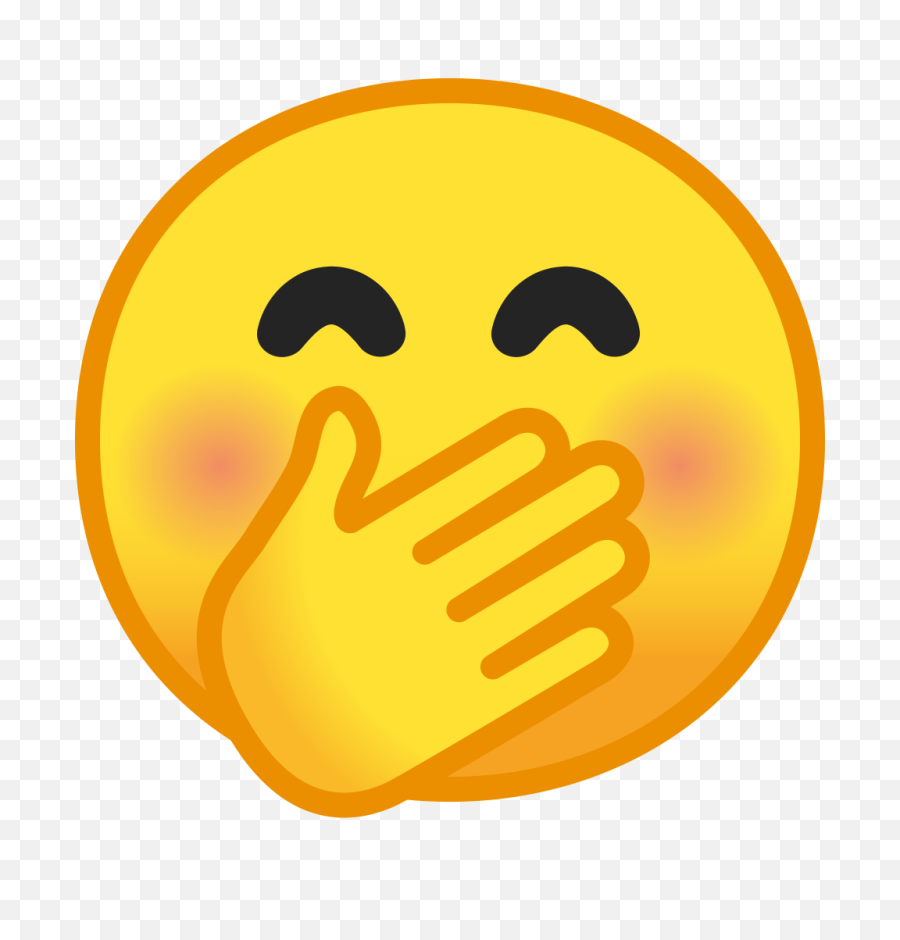 Face With Hand Over Mouth Icon - Face With Hand Over Mouth Emoji Png,Smiling Mouth Png