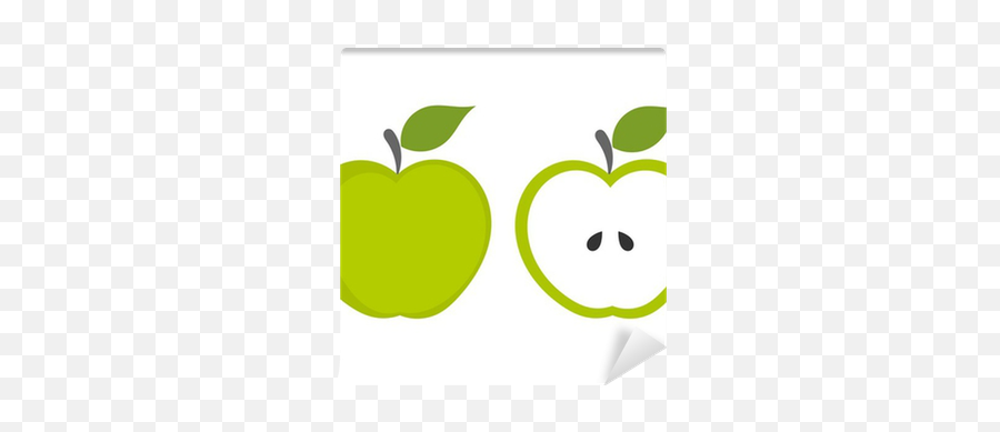 Wall Mural Green Apple - Pixersus Clipart Green Apple Png,Green Apple Icon