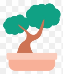 Japanese Bonsai Tree Plants Line Style Icon - Canva png